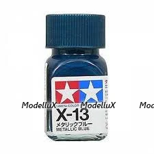 Краска глянцевая эмалевая (Metallic Blue), Tamiya X-13