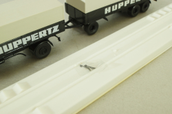 Krupp Mustang with trailer 3-axle, Huppertz, black, 7720, Brekina 1:87