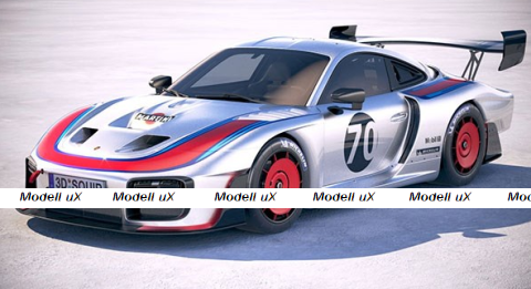 PORSCHE 935 - 2019 - GREY W/ MARTINI DESIGN, 410067500, Minichamps 1:43