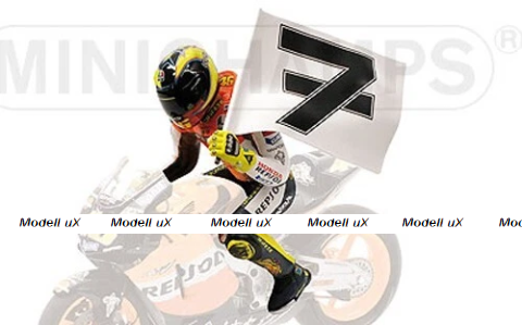 Valentino Rossi, figurine Winner MotoGP Phillip Island, World Champion 2003, 312030196, Minichamps 1:12