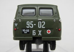 Уаз-450А, Медицинская Помощь» МО СССР - 1962 г. (интерьер армейский - 4 носилок), 145025, DiP Models 1:43