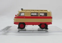 Уаз-450А "Передвижная Пожарная Лаборатория", бежевый/красный, 1962г., 145021, DiP Models 1:43