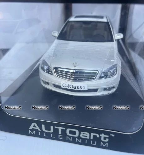 Mercedes-Benz C-class Elegance W204, 2007, white, 76262, AutoArt 1:18