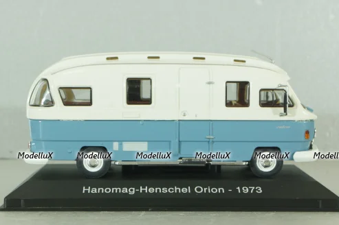 Hanomag-Henschel Orion 1 camper van  1973, white/blue, HPC010, Hachette Passion Camping-Cars #10 1:43