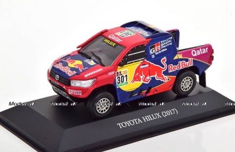 Toyota Hilux No.301, Rally Dakar Al Attiyah/Baumel 2017 Red Bull, Premium Collectibles Rally 1:43