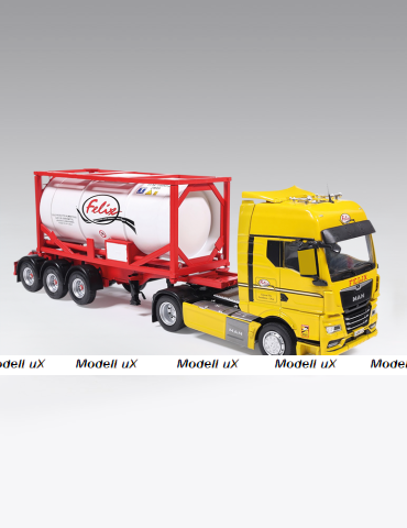 MAN TGX with semi-trailer tanker "Felix" 2021, yellow/white, Camiones Espanoles, №5, Salvat 1:43