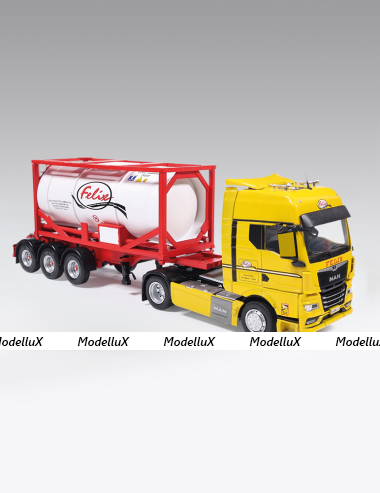 MAN TGX with semi-trailer tanker "Felix" 2021, yellow/white, Camiones Espanoles, №5, Salvat 1:43