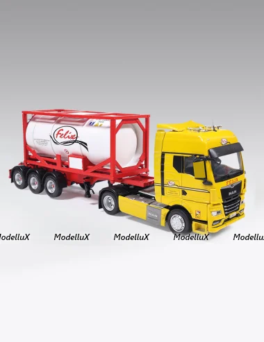 MAN TGX with semi-trailer tanker "Felix" 2021, yellow/white, Camiones Espanoles, №5, Salvat 1:43