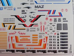 Декаль Маз для моделей в масштабе 1:43
