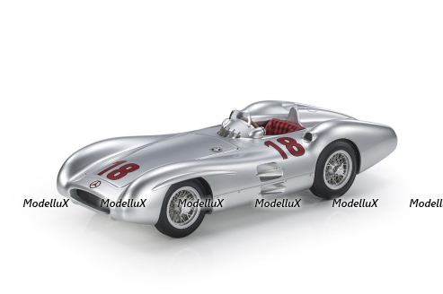 MERCEDES F1 W196C N 18 WINNER FRANCE GP JUAN MANUEL FANGIO 1954 WORLD CHAMPION - CON VETRINA - WITH SHOWCASE, GP Replicas 1:18