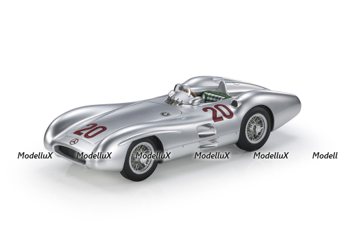 MERCEDES F1 W196R STREAMLINERS N 20 2nd GP FRANCE 1954 K.KLING - CON VETRINA - WITH SHOWCASE, GP Replicas 1:18