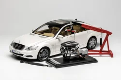 Mercedes-Benz S 600L (221), white, MotorHelix 1:18