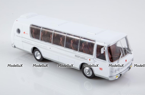 ПАЗ Турист-Люкс 8.5 автобус 1968, белый, Наши Автобусы, №70, Modimio  1:43