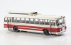 ТБУ-1 троллейбус 1955, белый/красный, Наши Автобусы, №71, Modimio 1:43