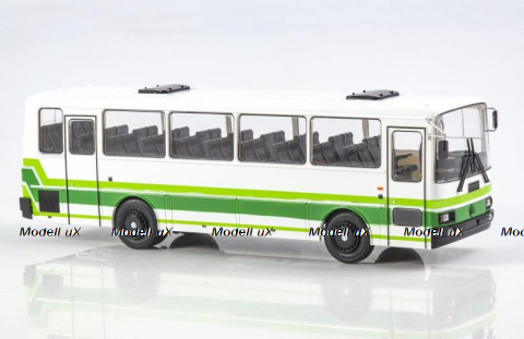 Лаз-4207 автобус 1990, белый/зеленый, Наши Автобусы, №72, Modimio 1:43