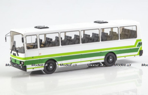 Лаз-4207 автобус 1990, белый/зеленый, Наши Автобусы, №72, Modimio 1:43