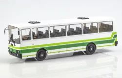 Лаз-4207 автобус 1990, белый/зеленый, Наши Автобусы, №72, Modimio 1:43