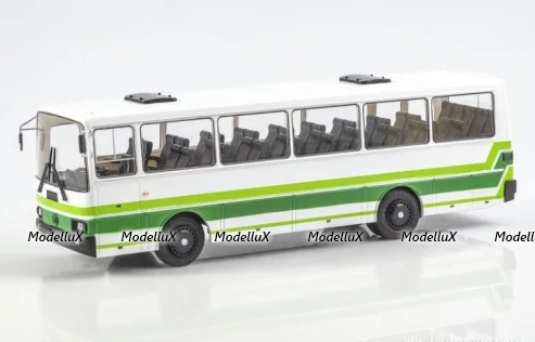 Лаз-4207 автобус 1990, белый/зеленый, Наши Автобусы, №72, Modimio 1:43
