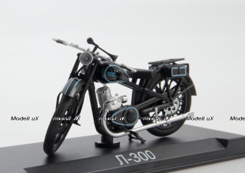 Л-300 1930, черный, Наши Мотоциклы №20, Modimio 1:43