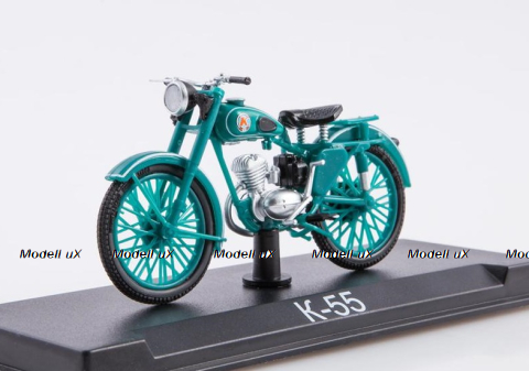 К-55, 1955, зеленый, Наши Мотоциклы №49, NM049, Modimio 1:43
