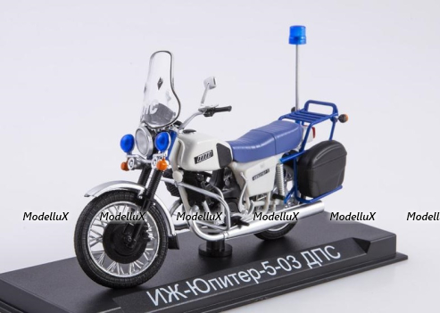Иж-Юпитер-5-03 ДПС 2003, белый, Наши Мотоциклы: Спецвыпуск №4, Modimio  1:43