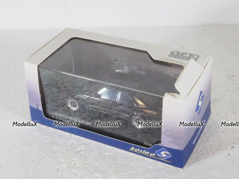 Mercedes S-Class 560SEC AMG (C126) Wide Body 1990, black, 4310901, Solido 1:43 Уценка!
