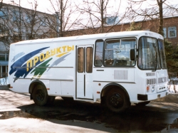 ПАЗ-37981 "Продтовары" рефрижераторный фургон 1997г., Алник43 1:43