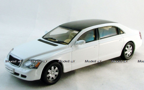 Maybach 62 2002, white/black, Суперкары, лучшие Автомобили Мира #78, Deagostini 1:43