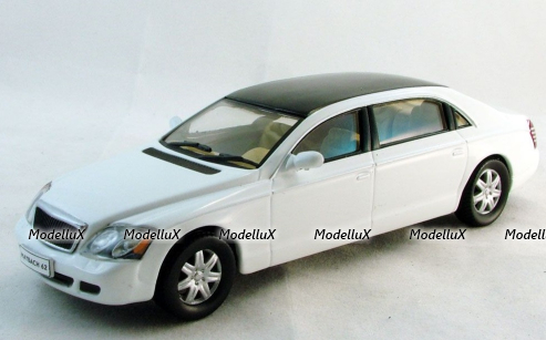 Maybach 62 2002, white/black, Суперкары, лучшие Автомобили Мира #78, Deagostini 1:43