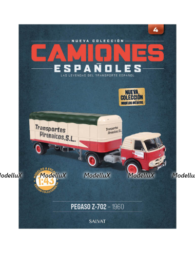 Pegaso Z-702 with semi-trailer "Transporte Pirenaicos", 1960, , Camiones Espanoles, №4, Salvat 1:43