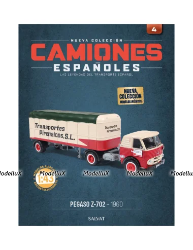 Pegaso Z-702 with semi-trailer "Transporte Pirenaicos", 1960, , Camiones Espanoles, №4, Salvat 1:43