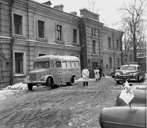 Санитарный автомобиль, г. Ленинград, 1957г., DiP Models 1:43