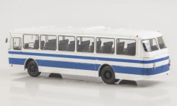Лаз-699Р, синий/белый, Наши автобусы №15, Modimio 1:43 (перевыпуск)
