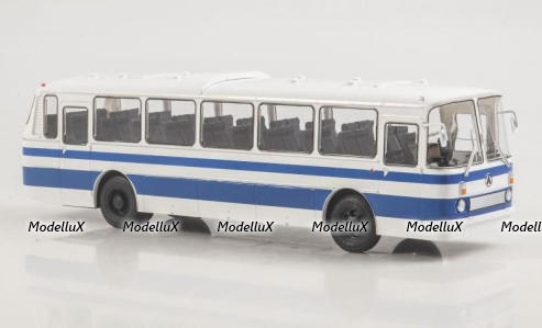 Лаз-699Р, синий/белый, Наши автобусы №15, Modimio 1:43 (перевыпуск)