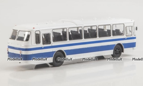 Лаз-699Р, синий/белый, Наши автобусы №15, Modimio 1:43 (перевыпуск)
