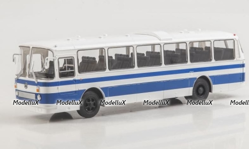 Лаз-699Р, синий/белый, Наши автобусы №15, Modimio 1:43 (перевыпуск)