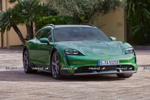 Porsche Taycan Turbo S Cross Turismo Mamba green metallic Limited Edition, Minichamps 1:18
