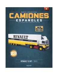 Renault D38 T with semi-trailer "Renault" 1983, white/yellow, Camiones Espanoles, №3, Salvat 1:43