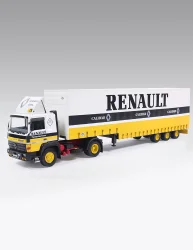 Renault D38 T with semi-trailer "Renault" 1983, white/yellow, Camiones Espanoles, №3, Salvat 1:43