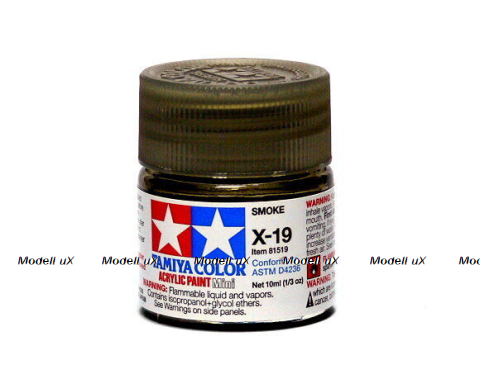 Акриловая краска Clear Smoke X-19, 81519, Tamiya 