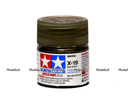 Акриловая краска Clear Smoke X-19, 81519, Tamiya 