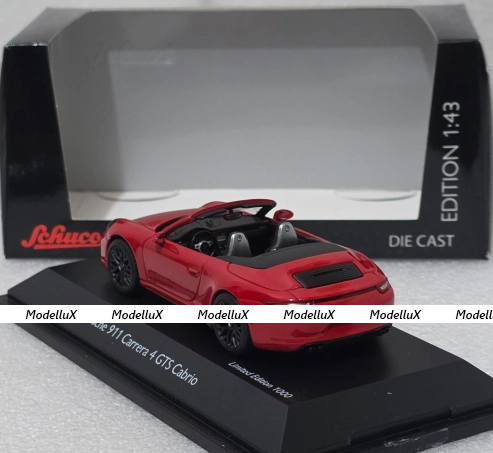Porsche 911 (991) Carrera 4 GTS Cabriolet с крышей 2014, Schuco 1:43