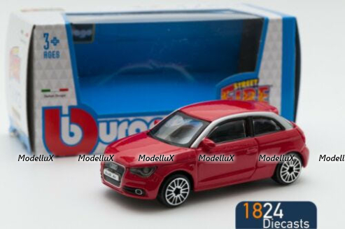 Audi A1 2010 red, Burago 1:43