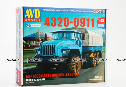 Урал-4320-0911 бортовой, 1397AVD, AVD Models 1:43