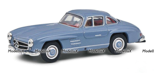 Mercedes 300 SL blue, 452027600, Schuco 1:64