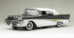 Ford Fairlane 500 Convertible 1958 black/white, SUN5286, SunStar 1:18