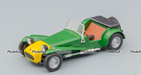Lotus seven 1960, green, Суперкары, лучшие Автомобили Мира #36, Deagostini 1:43