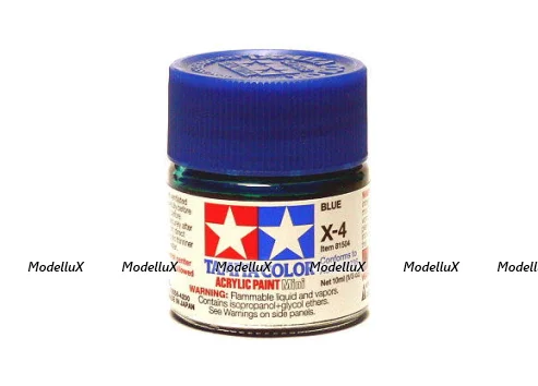 Акриловая краска  Blue (синий ), X-4, 81504 Tamiya 