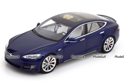 Tesla Model S, 2012, blue, TM12-03C, Top Marques 1:12