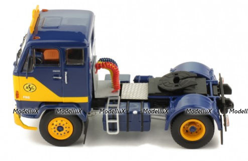 Volvo F88 Tractor Truck 2-ASSI 1971 yellow blue, TR034, IXO 1:43